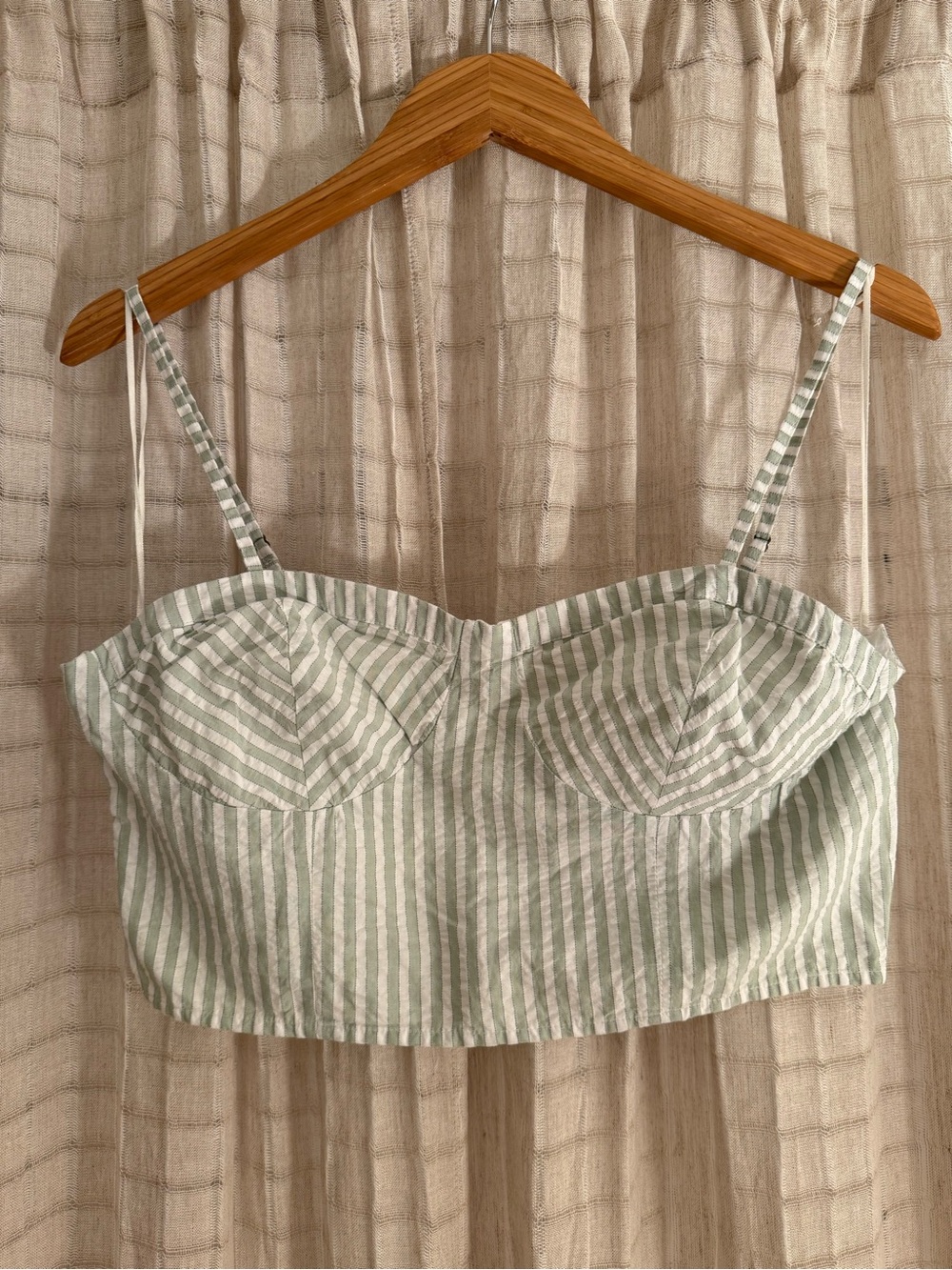 Anthropologie Cotton Bustier Crop Top